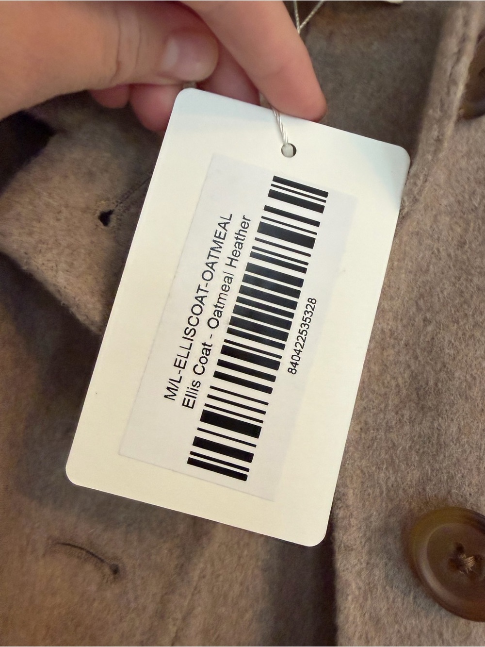 NWT Marea Ellis Coat in Oatmeal Heather - Picture 3 of 5